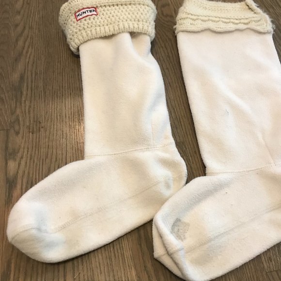 HUNTER Original Tall Matte Black Rain Boots _ Women's Size 5 BUNDLE w boot socks - Picture 3 of 8